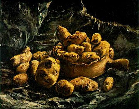 Earthen Bowl and Potatoes